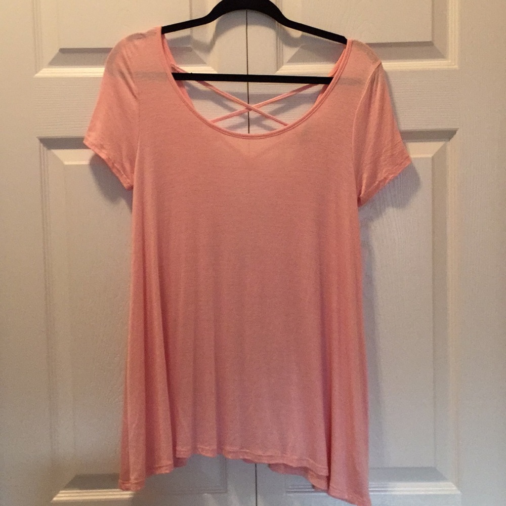 Pink flowy top